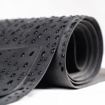 Water beading on a roll of ClassicBond 1.2mm EPDM waterproof rubber roofing membrane