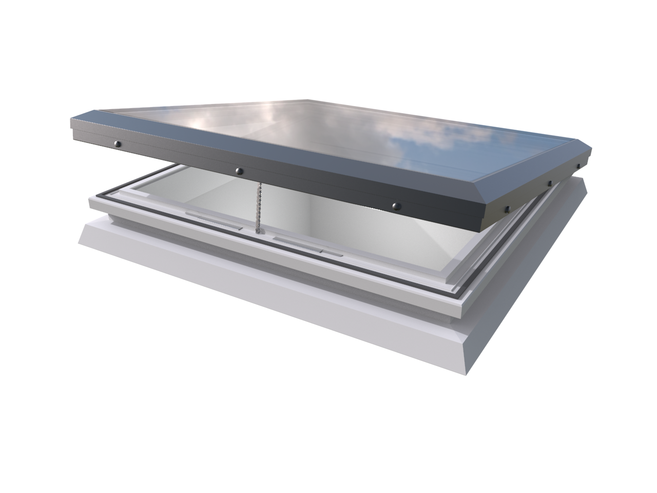 Skyseal Flat Glass Opening Rooflight Rubber4Roofs