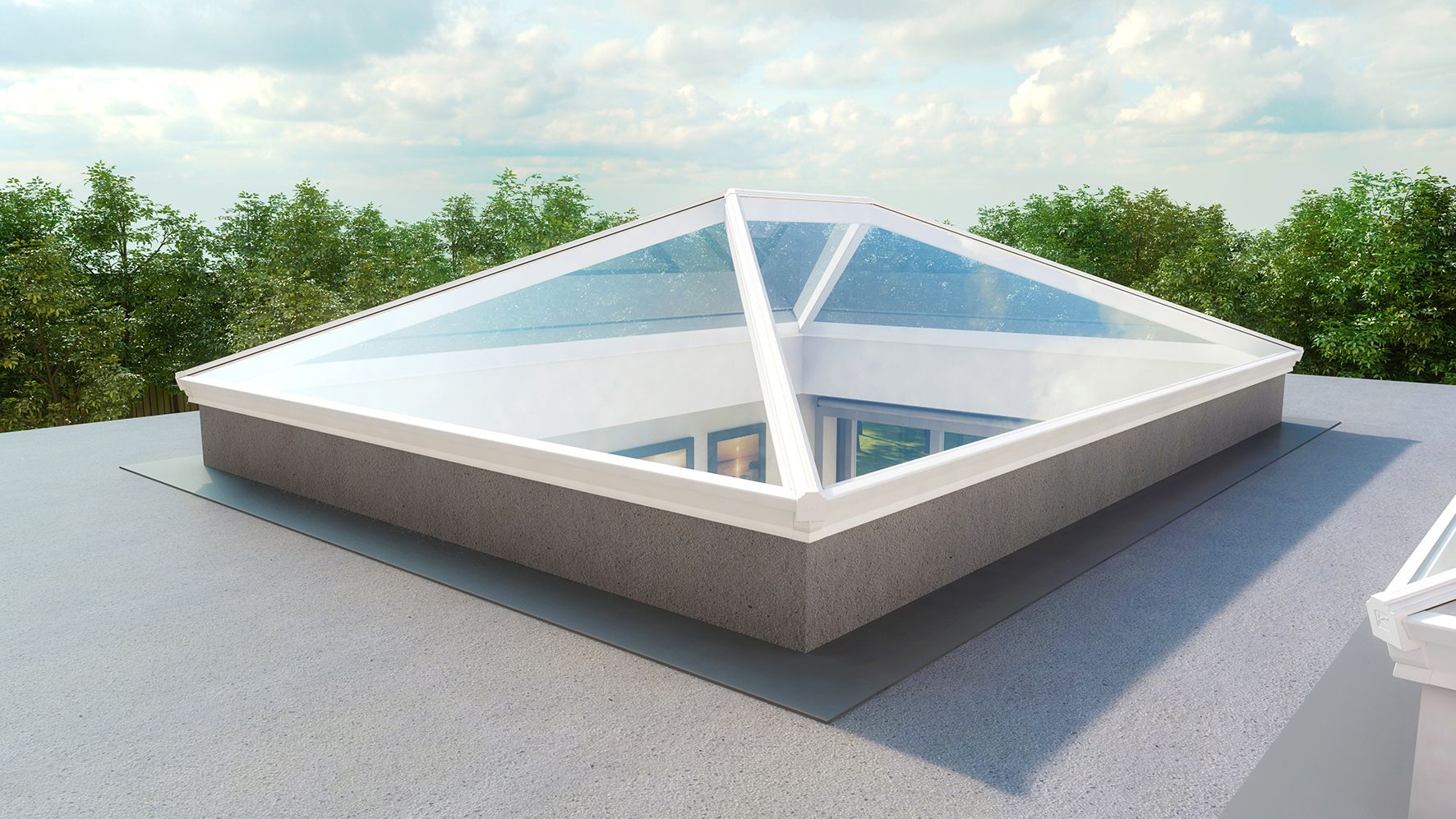 Korniche Contemporary Lantern Roof Light Rubber4Roofs
