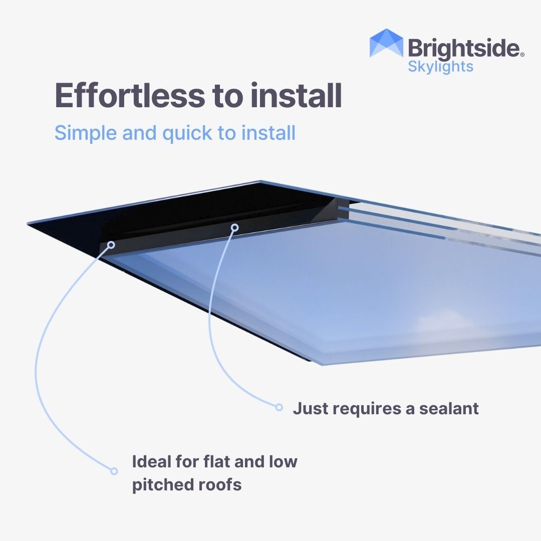 Brightside Skylights | Frameless Flat Glass Skylight