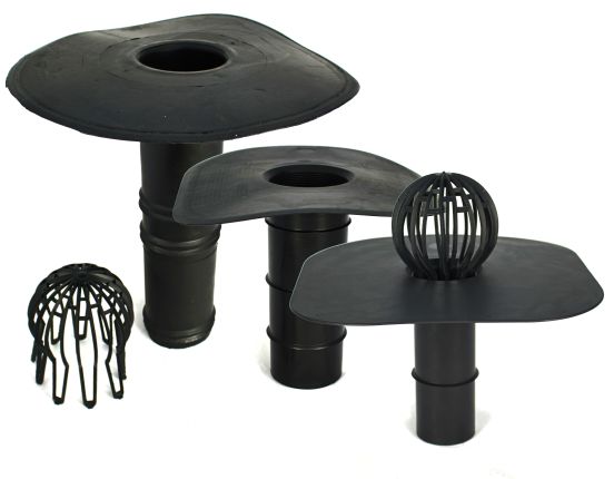 EPDM Internal Drain with Leaf Grate