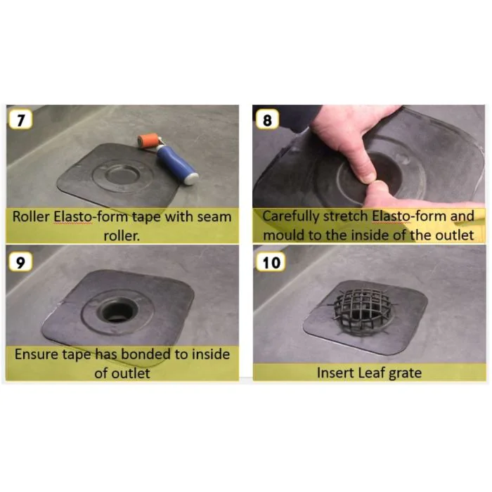 EPDM Internal Drain with Leaf Grate
