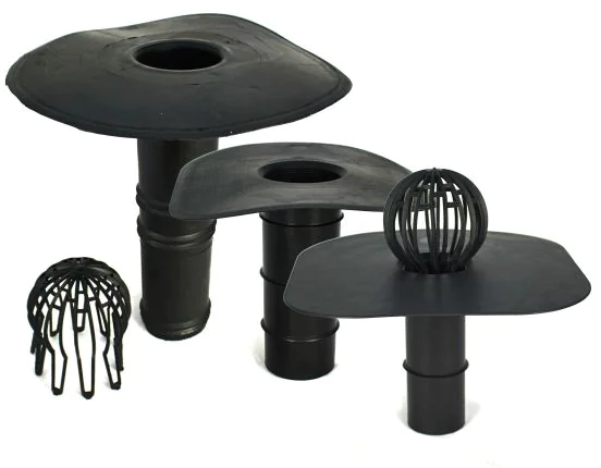 EPDM Internal Drain with Leaf Grate