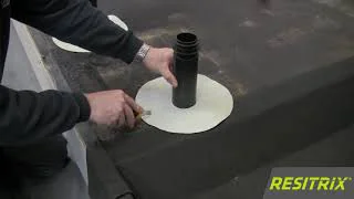 How to Install a Self Adhesive Gutter Outlet to a Rubber Membrane