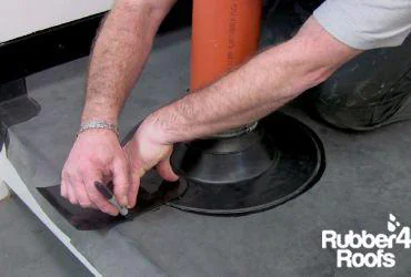 Repair Cut in Rubber Membrane