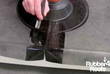 Apply Primer to Pipe Boot And Membrane