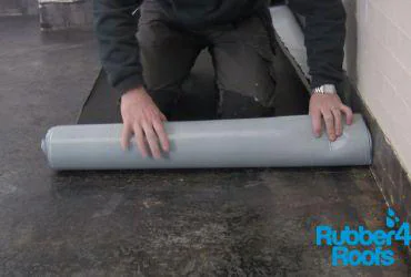 Roll the membrane back half way