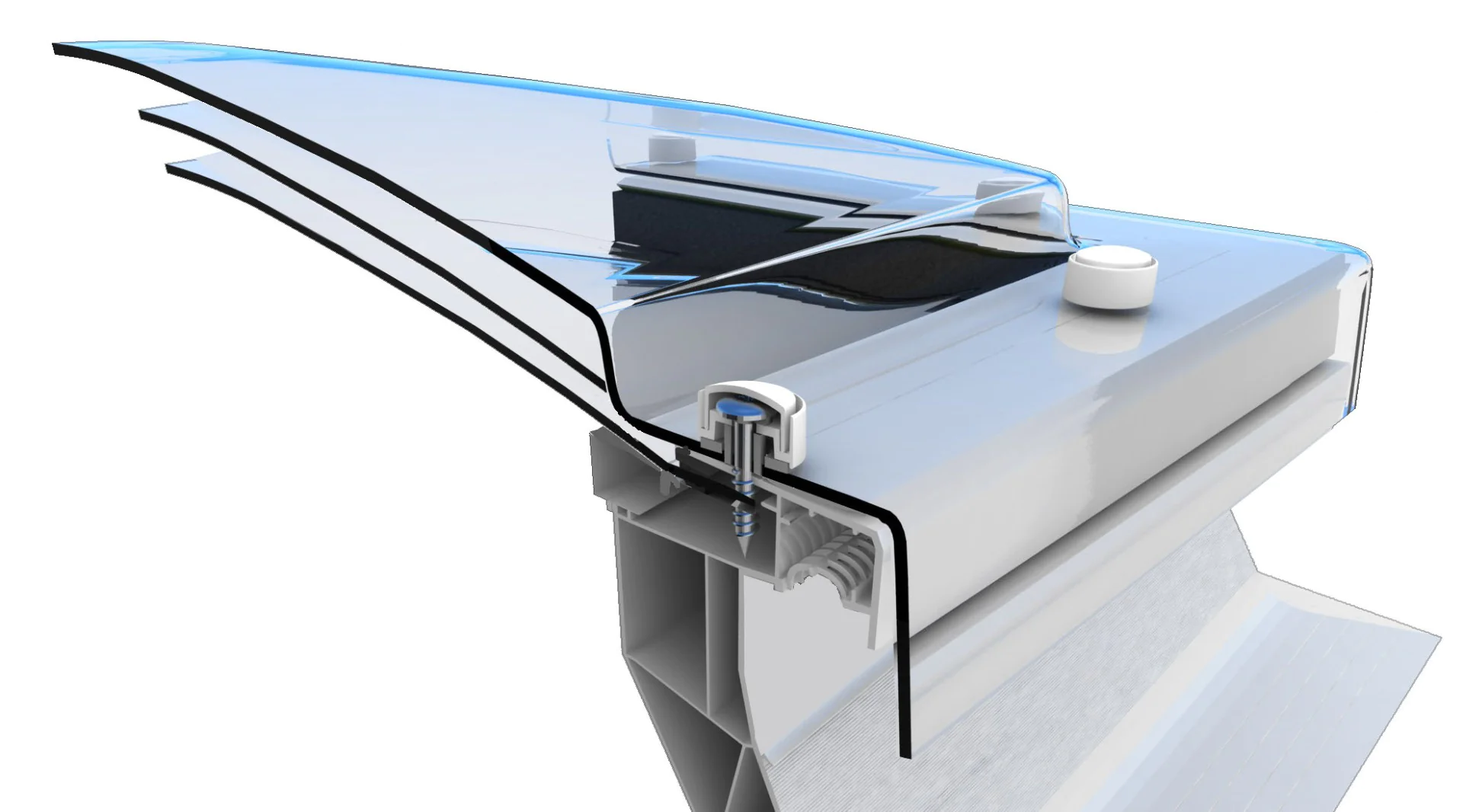 mardome trade dome and upstand cross section 